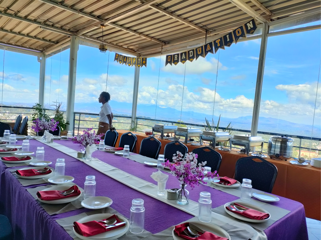 graduation party at the rooftop restaurant meru